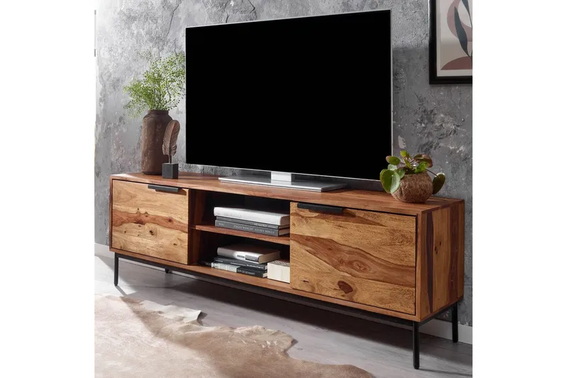 Lavbord Wohnling Massivt tre med oppbevaring 2 dører landlig stil - Møbler - Mediamøbel & tv møbel - TV-benk & mediabenk