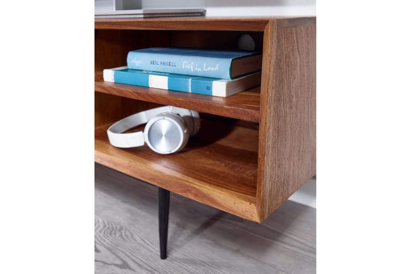 Lavbord Wohnling Massivt tre med oppbevaring 2 dører push to open landlig stil - Møbler - Mediamøbel & tv møbel - TV-benk & mediabenk