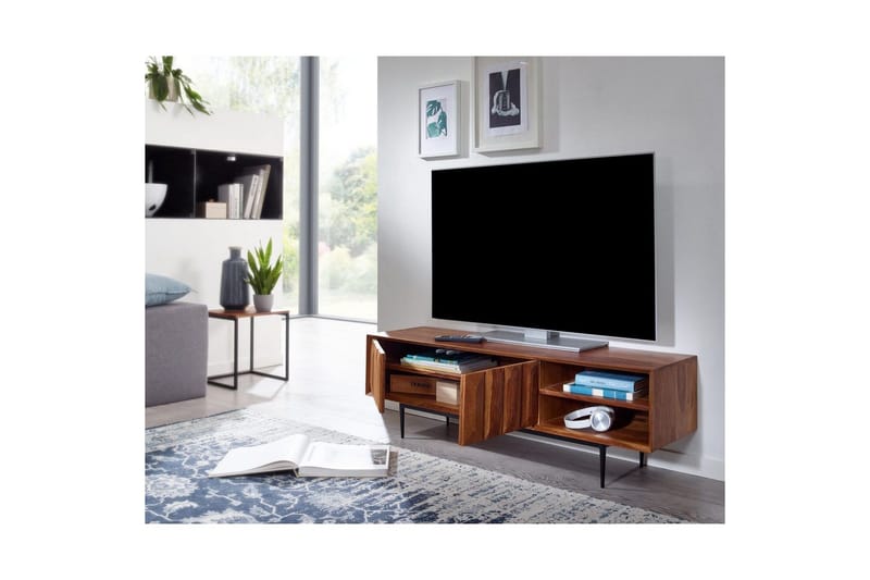 Lavbord Wohnling Massivt tre med oppbevaring 2 dører push to open landlig stil - Møbler - Mediamøbel & tv møbel - TV-benk & mediabenk