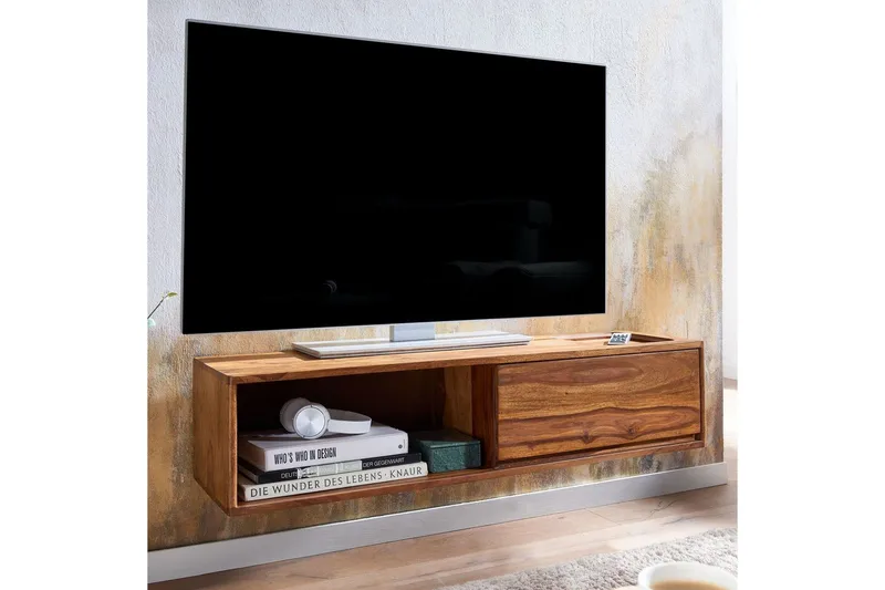 Lavbord Wohnling Massivt treoppheng med én skuff, landlig stil - Møbler - Mediamøbel & tv møbel - TV-hylle