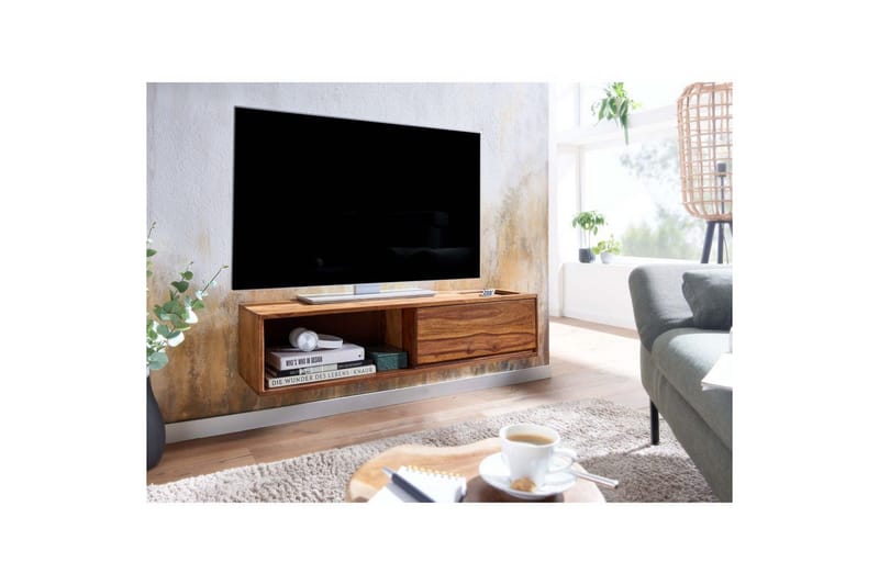 Lavbord Wohnling Massivt treoppheng med én skuff, landlig stil - Møbler - Mediamøbel & tv møbel - TV-hylle