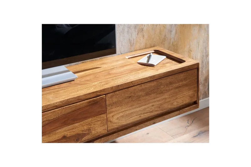 Lavbord Wohnling Massivt treoppheng med 3 skuffer, landlig stil - Møbler - Mediamøbel & tv møbel - TV-hylle