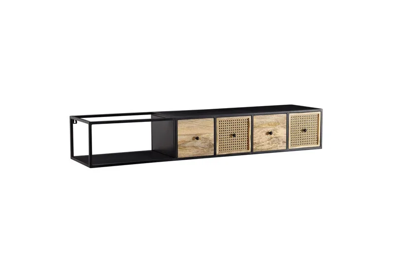 Lavbord Wohnling Metall Hengende med 3 Skuffer i Massivt Tre Industriell, undefined