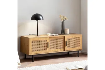 Lavbord Wohnling sponplate foliert med 2 skyvedører, wienerflette, moderne stil Eik - Eik - Møbler - Mediamøbel & tv møbel - TV-benk & mediabenk