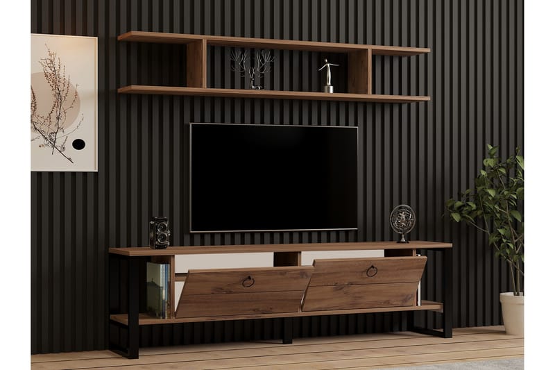 Leluard TV-benk 160 cm - Brun - Møbler - Mediamøbel & tv møbel - TV-benk & mediabenk