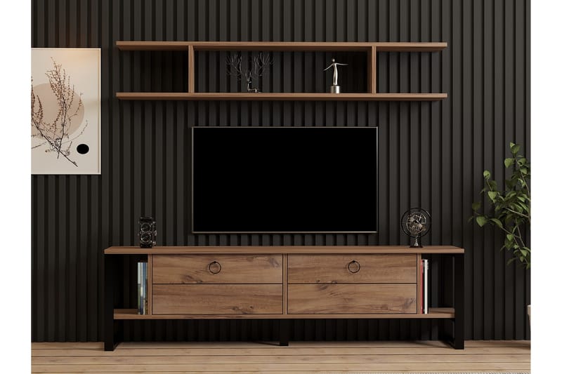 Leluard TV-benk 160 cm - Brun - Møbler - Mediamøbel & tv møbel - TV-benk & mediabenk