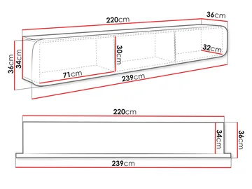 Lerva TV-benk 239 cm - Brun - Møbler - Mediamøbel & tv møbel - TV-benk & mediabenk