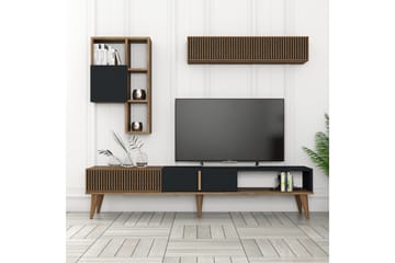 Lissione Tv-benk 180 cm - Valnøtt/Antrasitt - Møbler - Mediamøbel & tv møbel - TV-benk & mediabenk