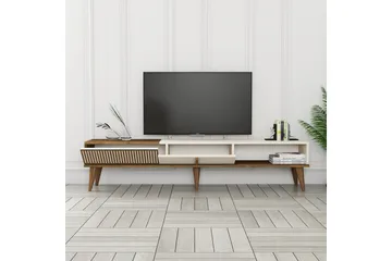 Lissione Tv-benk 180 cm - Valnøtt/Krem - Møbler - Mediamøbel & tv møbel - TV-benk & mediabenk