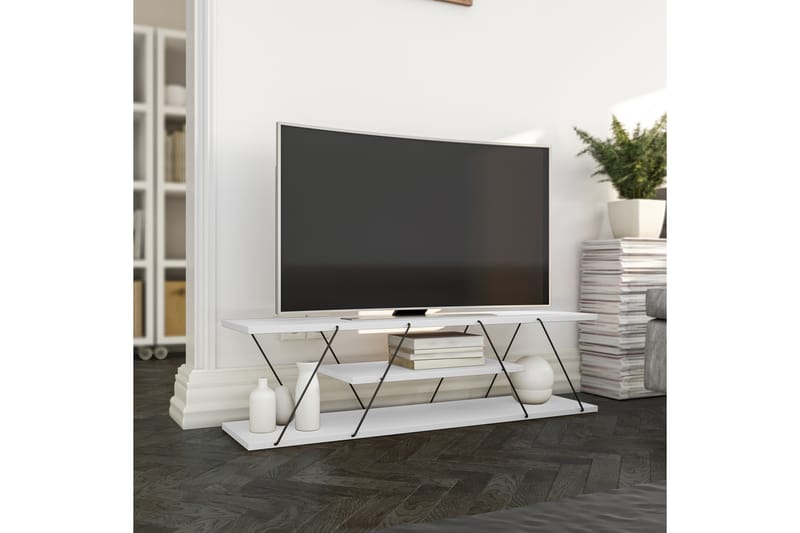 Ljusfors TV-benk 120 cm - Hvit - TV-benk & mediabenk