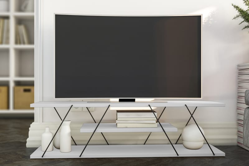 Ljusfors TV-benk 120 cm - Hvit - TV-benk & mediabenk
