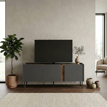 Lomar TV-benk 140x53,9x35,5 cm - Antrasitt/Naturlig eik/Svart - Møbler - Mediamøbel & tv møbel - TV-benk & mediabenk