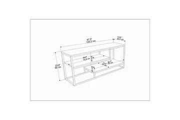 Lorin TV-benk 120 cm - Sort/Hvit - Møbler - Mediamøbel & tv møbel - TV-benk & mediabenk