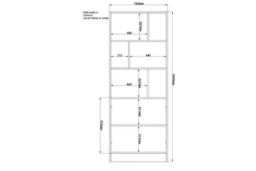 Lorven Bokhylle 70 cm - Matt Hvit - Oppbevaring - Hyller - Bokhylle