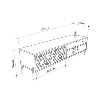 Losina TV-benk 170 cm - Sapphire Oak - Møbler - Mediamøbel & tv møbel - TV-benk & mediabenk