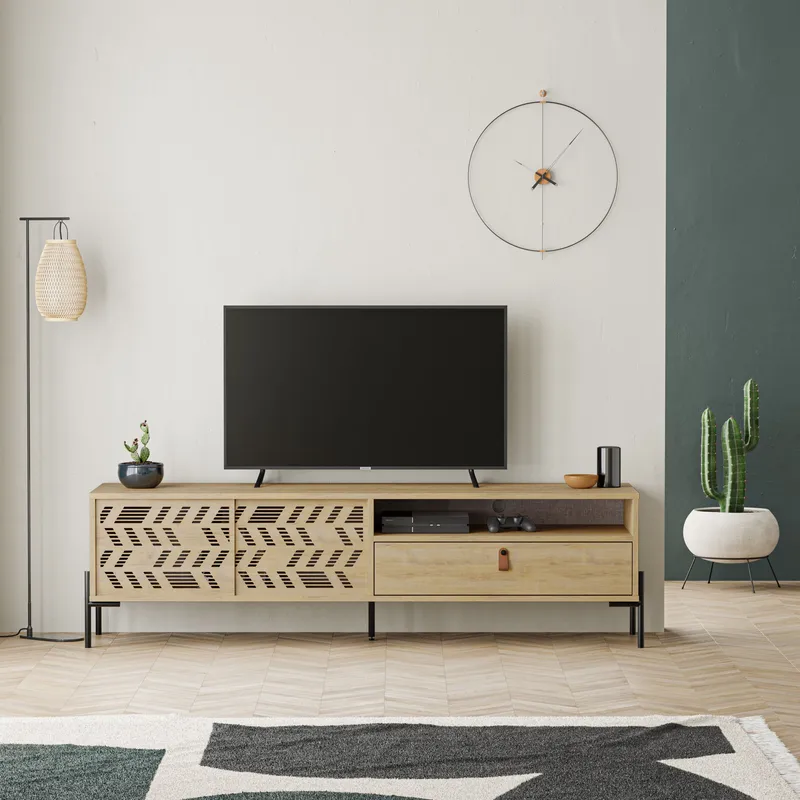 Losina TV-benk 170 cm - Sapphire Oak - Møbler - Mediamøbel & tv møbel - Mediestativ & veggfeste