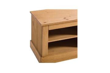 Lowboard Frittstående TV-benk 100 cm med Oppbevaring i Furu - Honningbrun - Møbler - Mediamøbel & tv møbel - TV-benk & mediabenk