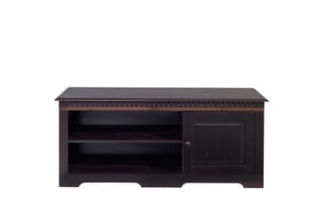 Lowboard Frittstående TV-benk 130 cm med Oppbevaring i Furu - Brun - Møbler - Mediamøbel & tv møbel - TV-benk & mediabenk