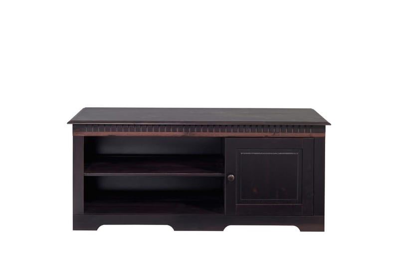 Lowboard Frittstående TV-benk 130 cm med Oppbevaring i Furu - Brun - Møbler - Mediamøbel & tv møbel - TV-benk & mediabenk
