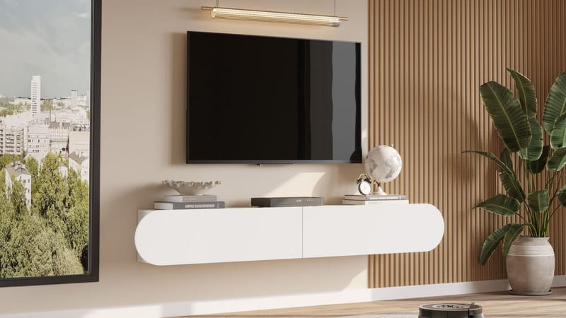 Lumina TV-benk 180x29,5x31,6 cm - Hvit - Møbler - Mediamøbel & tv møbel - TV-benk & mediabenk