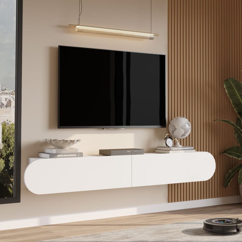 Lumina TV-benk 180x29,5x31,6 cm - Hvit - Møbler - Mediamøbel & tv møbel - TV-benk & mediabenk