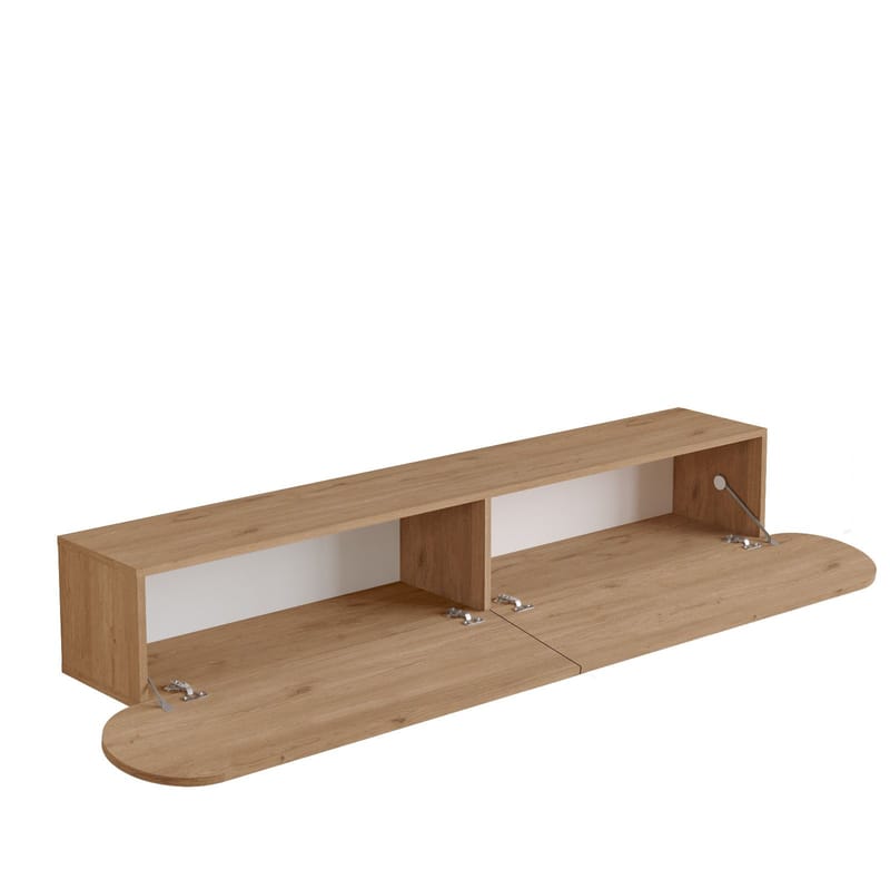Lumina Veggmontert TV-benk 180 cm med Oppbevaring i Eik - Beige - Møbler - Mediamøbel & tv møbel - TV-benk & mediabenk