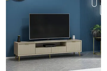 Luxe Gulvstående TV-benk 180 cm med Oppbevaring i Eik - Beige - Møbler - Mediamøbel & tv møbel - TV-benk & mediabenk