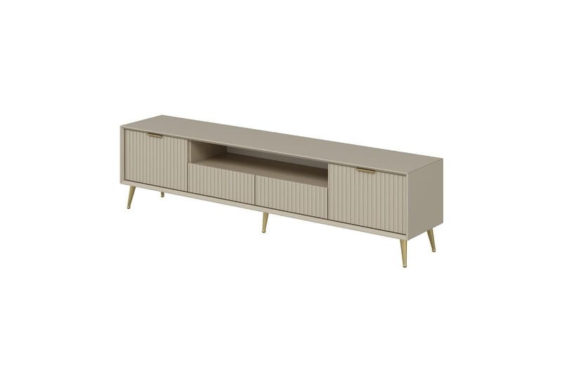 Luxe Gulvstående TV-benk 180 cm med Oppbevaring i Eik - Beige - Møbler - Mediamøbel & tv møbel - TV-benk & mediabenk