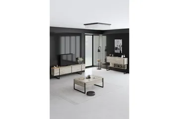 Luxe TV-benk 180 cm - Beige/Svart - Møbler - Mediamøbel & tv møbel - TV-benk & mediabenk