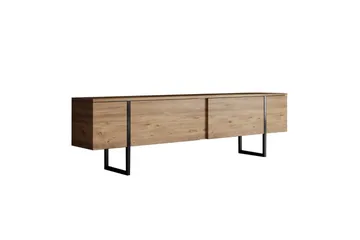 Luxe TV-benk 180 cm - Natur/Sort - Møbler - Mediamøbel & tv møbel - TV-benk & mediabenk