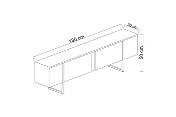 Luxe TV-benk 180 cm - Natur/Sort - Møbler - Mediamøbel & tv møbel - TV-benk & mediabenk