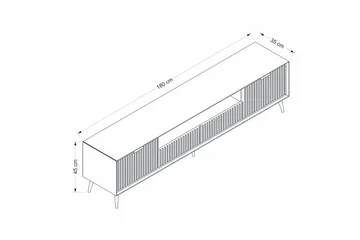 Luxe TV-benk 180 cm - Sandstein - Møbler - Mediamøbel & tv møbel - TV-benk & mediabenk