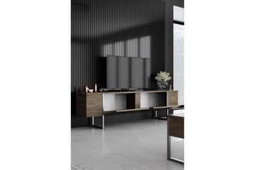 Luxe TV-benk 180 cm - Valnøtt/Sølv - Møbler - Mediamøbel & tv møbel - TV-benk & mediabenk