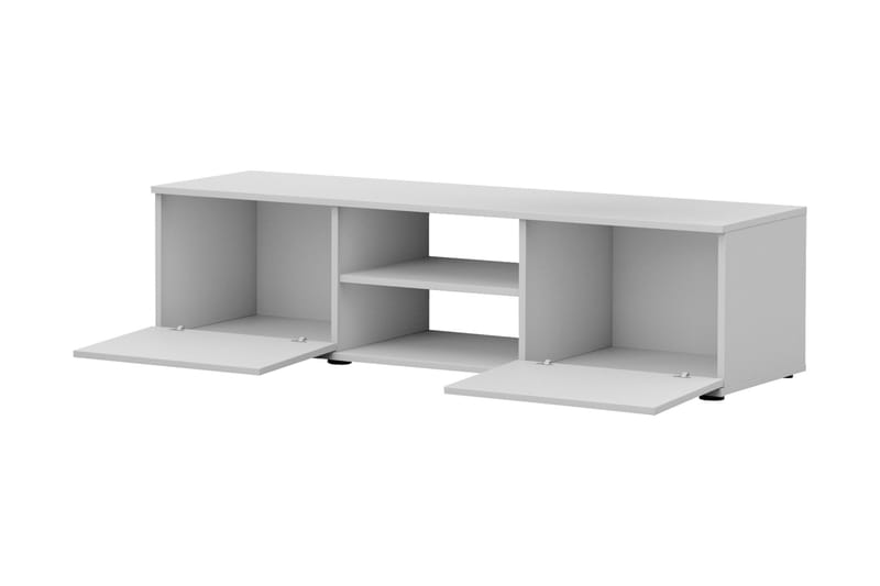 Lyrosen Gulvstående TV-benk 140 cm med Oppbevaring i Malt Tre - Beige - Møbler - Mediamøbel & tv møbel - TV-benk & mediabenk