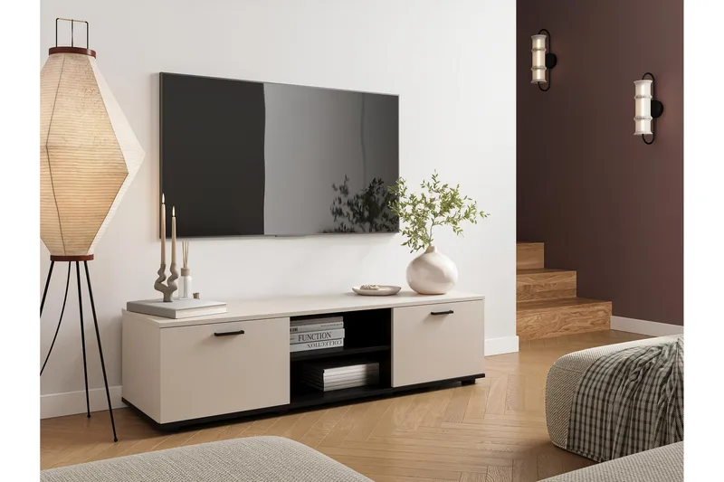 Lyrosen Tv-bänk 140 cm - Beige - Møbler - Mediamøbel & tv møbel - TV-benk & mediabenk