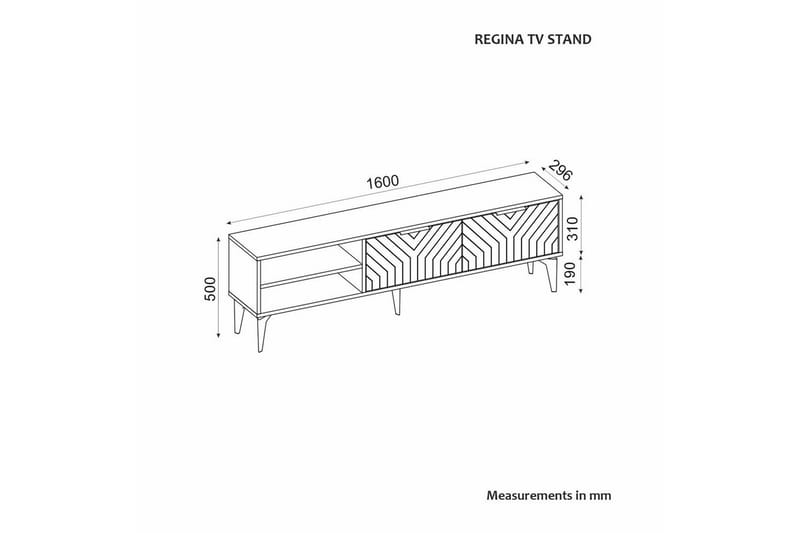 Lyven TV-benk 160 cm - Brun - Møbler - Mediamøbel & tv møbel - TV-benk & mediabenk