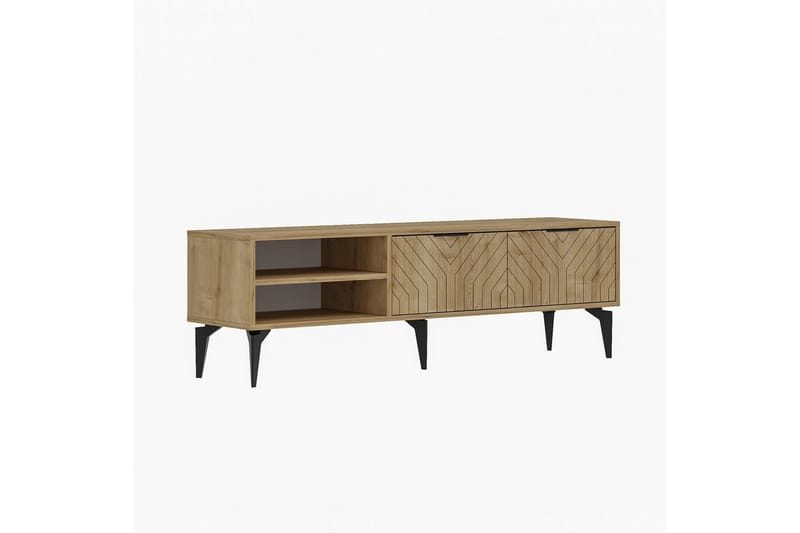 Lyven TV-benk 160 cm - Brun - Møbler - Mediamøbel & tv møbel - TV-benk & mediabenk