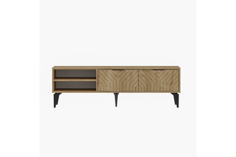 Lyven TV-benk 160 cm - Brun - Møbler - Mediamøbel & tv møbel - TV-benk & mediabenk