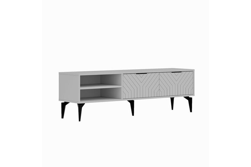 Lyven TV-benk 160 cm - Hvit - Møbler - Mediamøbel & tv møbel - TV-benk & mediabenk