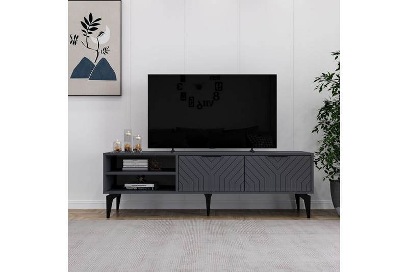 Lyven TV-benk - Grå - Møbler - Mediamøbel & tv møbel - TV-benk & mediabenk