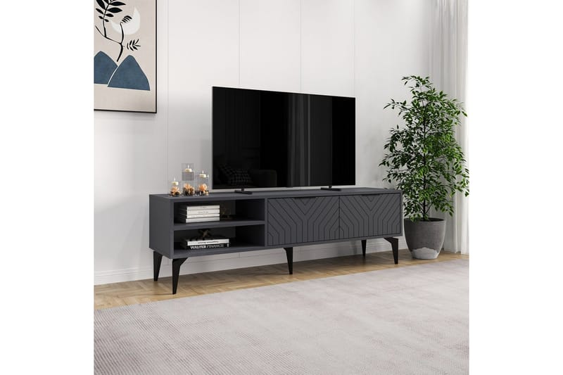 Lyven TV-benk - Grå - Møbler - Mediamøbel & tv møbel - TV-benk & mediabenk