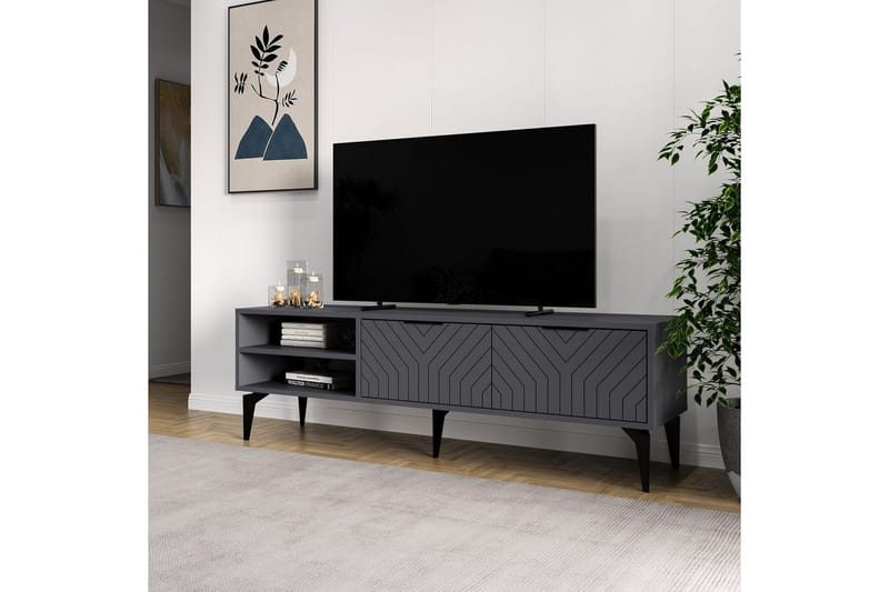 Lyven TV-benk - Grå - Møbler - Mediamøbel & tv møbel - TV-benk & mediabenk