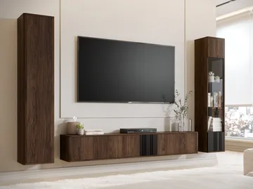 møbelsett Philippe Svart, valnøtt - Svart, valnøtt - Møbler - Mediamøbel & tv møbel - TV-møbelsett