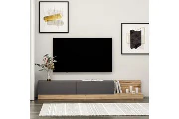 Majör TV-benk 180 cm - Antrasitt/Valnøtt - Møbler - Mediamøbel & tv møbel - TV-benk & mediabenk