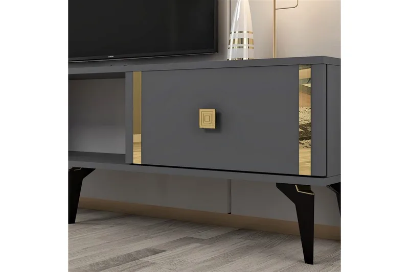 Male TV-benk 150 cm - Antrasitt/Gull - Møbler - Mediamøbel & tv møbel - TV-benk & mediabenk