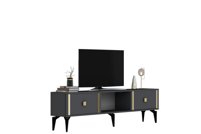 Male TV-benk 150 cm - Antrasitt/Gull - Møbler - Mediamøbel & tv møbel - TV-benk & mediabenk