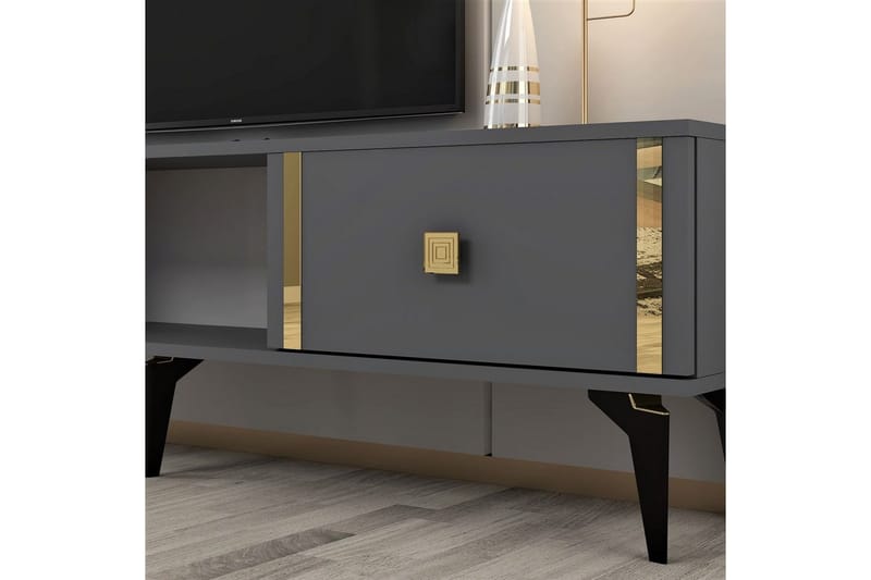 Male TV-benk 150 cm - Antrasitt/Gull - Møbler - Mediamøbel & tv møbel - TV-benk & mediabenk