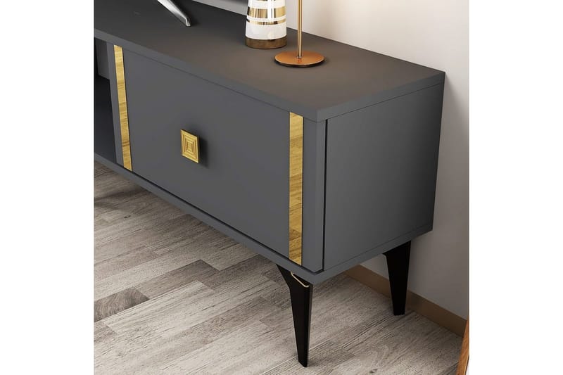 Male TV-benk 150 cm - Antrasitt/Gull - Møbler - Mediamøbel & tv møbel - TV-benk & mediabenk