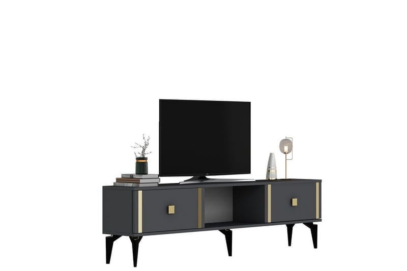 Male TV-benk 150 cm - Antrasitt/Gull - Møbler - Mediamøbel & tv møbel - TV-benk & mediabenk