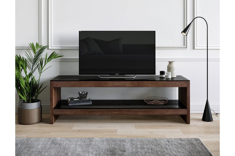 Malmby TV-benk 140 cm - Mørkebrun - TV-benk & mediabenk